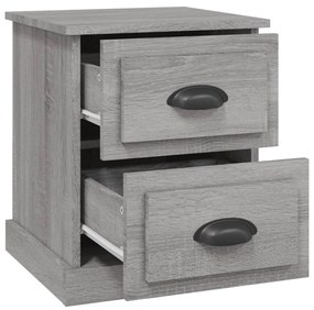 Mesas de cabeceira 2 pcs derivados de madeira sonoma cinzento