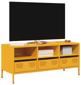 Móvel TV 101,5x39x43,5 cm aço laminado a frio amarelo mostarda