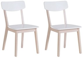 Conjunto de 2 cadeiras de jantar brancas SANTOS Beliani