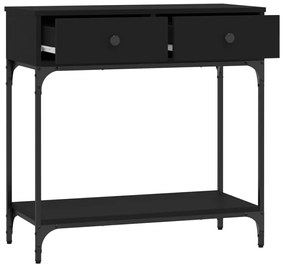 Mesa consola 75x34,5x75 cm derivados de madeira preto