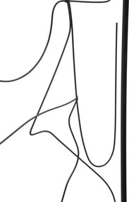 PAINEL DE PAREDE DE FERRO CORPO SIMPLES CONJUNTO 2 PEÇAS CM 50X1X100 PRETO