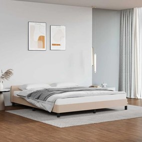 vidaXL Estrutura cama c/ cabeceira sem colchão 180x200 cm cappuccino