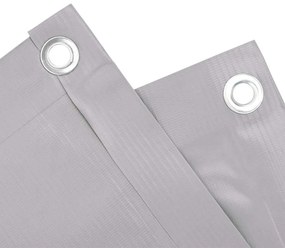 Tela de privacidade para varanda 600x75 cm PVC cinzento