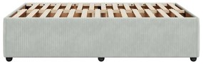 Estrutura de cama sem colchão 120x200 cm veludo cinzento-claro