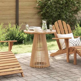 vidaXL Mesa de Jantar de Jardim Ø70x75 cm Madeira de Teca Maciça