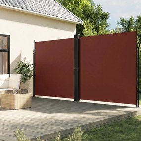 Toldo lateral retrátil 200x1200 cm castanho