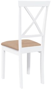 Cadeiras de jantar com almofadões 2 pcs madeira maciça branco