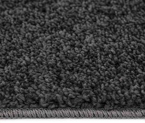 Tapete Shaggy vidaXL com base de látex cinza escuro 120x120 cm
