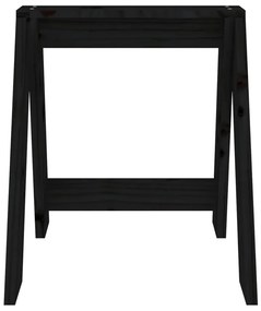 Bancos 2 pcs 40x40x45 cm pinho maciço preto