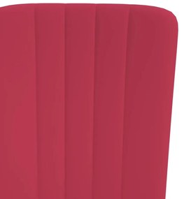 Cadeiras de jantar 4 pcs veludo vermelho tinto