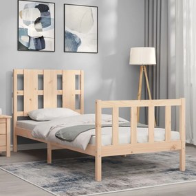 Cama sem colchão 90x190 cm madeira de pinho maciça