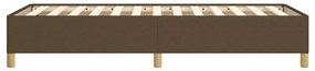 Estrutura de cama sem colchão 90x200 cm tecido castanho-escuro