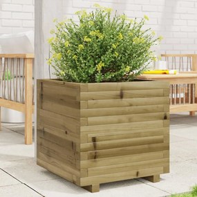 vidaXL Vaso/floreira de jardim 50x50x49,5 madeira de pinho impregnada