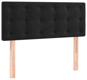 Cama box spring c/ colchão/LED 90x190 cm veludo preto