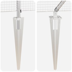 Cerca de Fio Soldado com 13 Postes de Estaca 1.4x50 m Aço Galvanizado