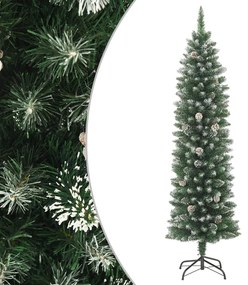 345165 vidaXL Árvore de Natal artificial fina com suporte PVC 150 cm