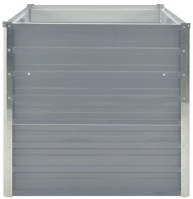 Canteiro de jardim elevado 160x80x77cm aço galvanizado cinzento