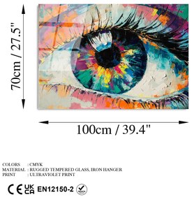 Pintura Decorativa em Vidro Temperado UV-179 – Multicolor – 70 x 100 c