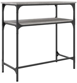 Mesa consola 75x35,5x75 cm derivados de madeira cinzento sonoma