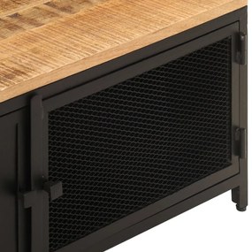 Mesa de centro 90x50x37 cm madeira de mangueira áspera maciça