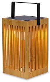 Candeeiro de Mesa em Bambu com LED Regulável, IP54, Recarregável a Solar com Comando Remoto - Okinawa Oriental