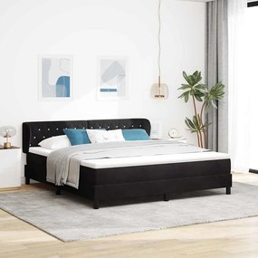 Cama Box Spring com Colchão vidaXL Preto 180x200 cm Veludo