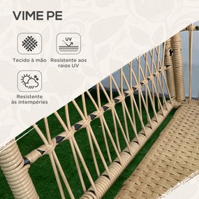 Conjunto de Mesa e Poltronas para Jardim Exterior Jogo de 3 Peças de V