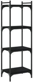 Estante c/ 4 prateleiras 40x30x120cm derivados de madeira preto