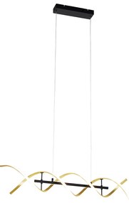 Candeeiro de suspensão dourado com LED regulável em 3 níveis de Kelvin - Henk Design
