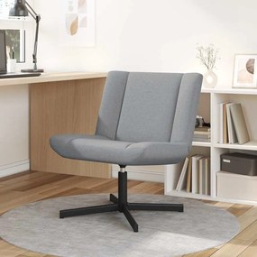 vidaXL Cadeira giratória Cinzento-claro 63 x 75 x 76 cm tecido