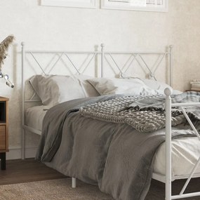 Cabeceira de cama 140 cm metal branco