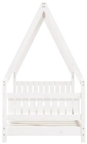 Estrutura de cama infantil 80x160 cm pinho maciço branco