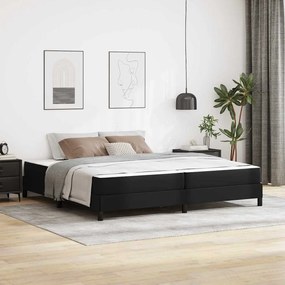 vidaXL Estrutura da Cama com colchão Preto 200 x 200 cm tecido