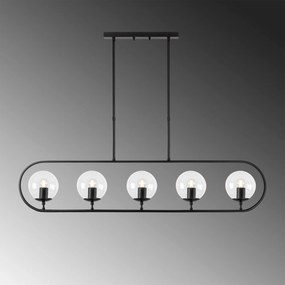 Candeeiro de Teto Jewel – Preto – 122 x 15 cm