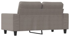Sofá de 2 lugares tecido 120 cm cinzento-acastanhado