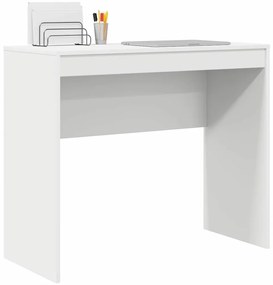 Escrivaninha Branca Madeira Engenheirada Média Minimalista