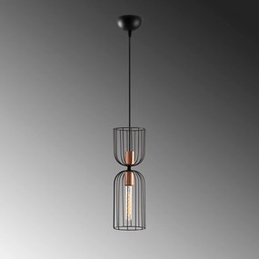 Candeeiro de Teto Nezgep – Preto – 14 x 14 cm