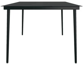 9 pcs conjunto de jantar para jardim castanho e preto