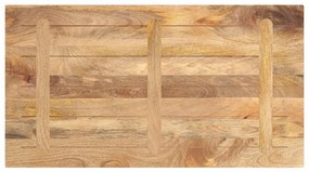 Tampo de mesa retangular 100x50x3,8 cm mangueira maciça