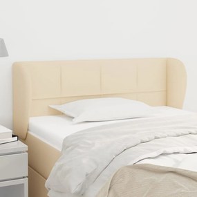 Cabeceira de cama c/ abas tecido 93x23x78/88 cm creme