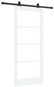 Porta Deslizante com Conjunto de Ferragens "ORKDAL" Branca 86x198,5 cm