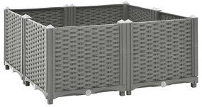 Canteiro elevado 80x80x38 cm polipropileno