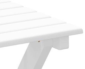 Cadeira de baloiço com mesa dobrável álamo maciço branco