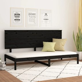 3108136 vidaXL Sofá-cama 90 x 200 cm madeira de pinho maciça preto