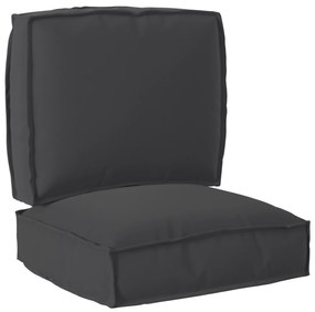 vidaXL Conjunto de Almofadas para Palete 2 pcs Preto 50 x 50 x 12 cm