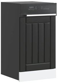 vidaXL Painel máquina lavar louça Lucca preto derivados de madeira