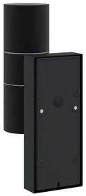 Luzes de Parede Externas 2 pcs Aço Inoxidável Preto IP44