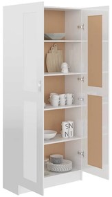 Estante 82,5x30,5x185,5cm derivados de madeira branco brilhante
