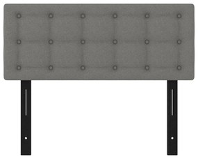 Cabeceira Cinza Escuro 100x5x78/88 cm Tecido