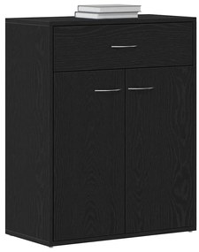 Buffet Preto Carvalho vidaXL 60x30x75 cm Madeira Compensada
